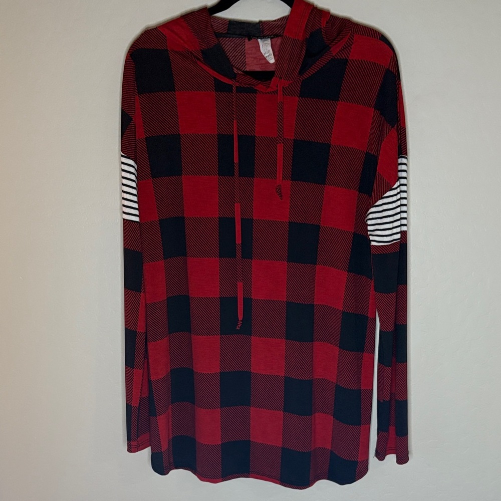 HEIMISH USA light weight Buffalo Plaid, Mixed pattern hoodie